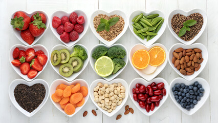 Lustiges Obst und Gemüse als Cartoon Set. vector illustration of various fruits and vegetables with cute cartoon faces. Suitable for children's books or educational material.