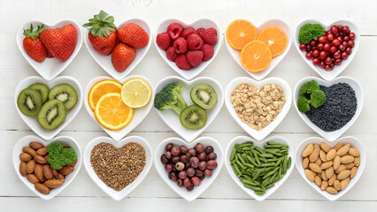 Lustiges Obst und Gemüse als Cartoon Set. vector illustration of various fruits and vegetables with cute cartoon faces. Suitable for children's books or educational material.