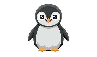 Baby Emperor Penguin Standing Softly on Ice