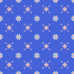 abstract tile template in Mediterranean style, seamless winter pattern.