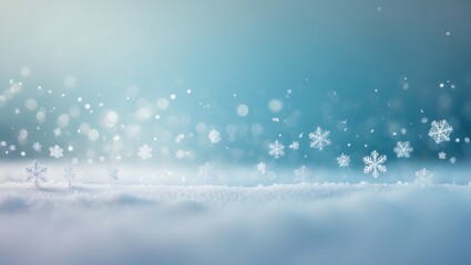 Winter-themed background adorned with snowflakes