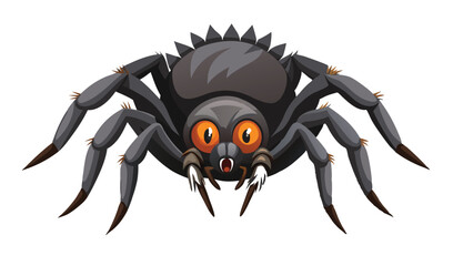 Trapdoor Spider Lunging with Fangs Bared