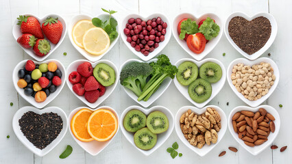 Lustiges Obst und Gemüse als Cartoon Set. vector illustration of various fruits and vegetables with cute cartoon faces. Suitable for children's books or educational material.
