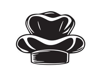 Cook hat. Chef hat logo graphic design on white background. Chef Hat Illustration Drawing Art. 