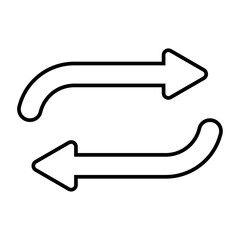 Refresh icon, repeat and reload arrow icon symbol convert button vector illustration. 