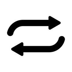 Refresh icon, repeat and reload arrow icon symbol convert button vector illustration. 