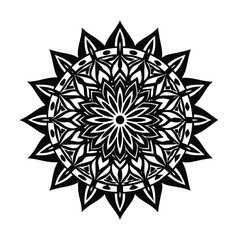 a eternal mandala line art vector art silhouette 