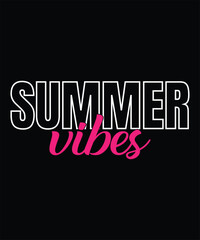 Summer Vibes Typography T-shirt Design
