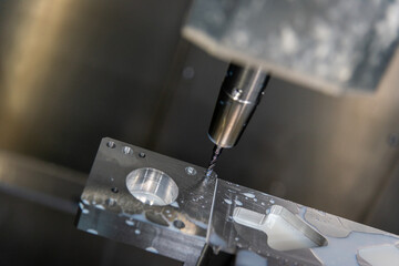 CNC Machine Cutting Metal Workpiece – Action Shot in Industrial Setting