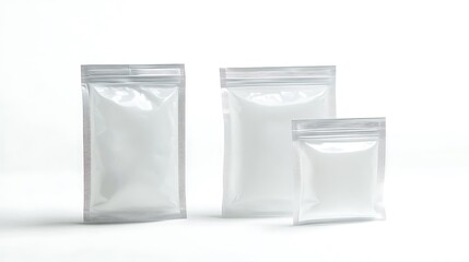 Blank Foil Pouches with Packaging Mockup.