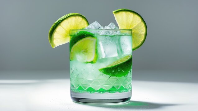 Refreshing Caipirinha: Brazil's National Alcoholic Drink with Lime and Ice