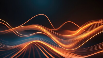 Abstract speed and light art design featuring neon rays and dynamic digital lines