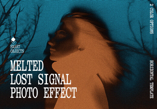 Lost Signal Poster Effect Mockup