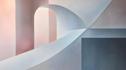 Abstract Geometric Design With Pastel Colors