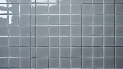 Modern house interior featuring wall with white rustic square tiles and stylish tile pattern