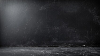 Vintage-style black chalkboard background featuring scratches and smudges, perfect for creative projects