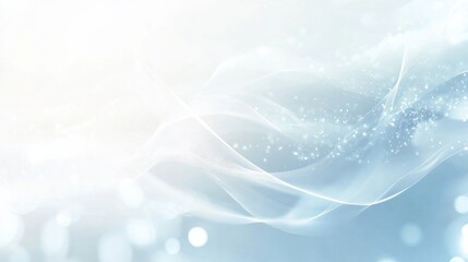 White and light blue medical abstract gradient background with molecules. web banner. Medical background in white and light blue gradient with molecular design.Science, technology and medical concept