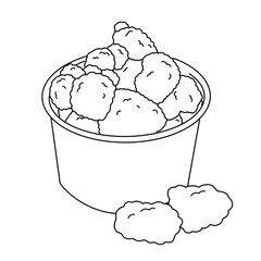 ice cream in a bucket