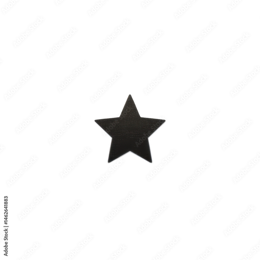 Poster black star icon with simple, minimalist design on transparent background, perfect for use in digital
