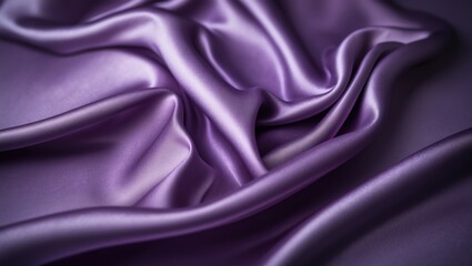 Elegant textile background featuring gentle flow and smooth, satin-like texture in rich purple tones
