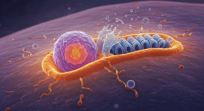 Cell in Hypertonic Solution Shrinking
