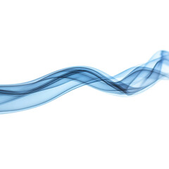 Fototapeta premium Smooth, flowing blue wave pattern on transparent background creates sense of movement and fluidity. abstract design features intertwining lines and curves, evoking sense of calm and elegance
