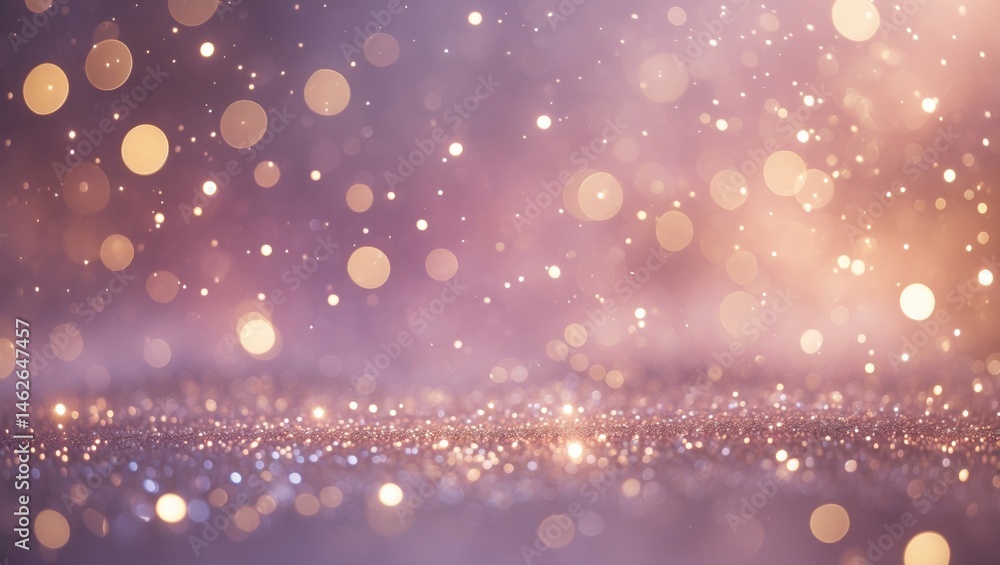 Poster elegant abstract bokeh scene featuring shimmering lights and festive sparkle