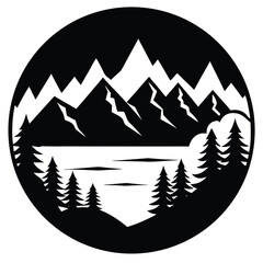 Obraz premium mountain icon vector illustration