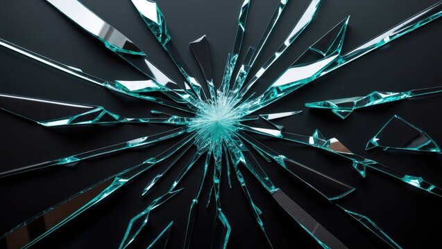 Shattered glass texture background isolated