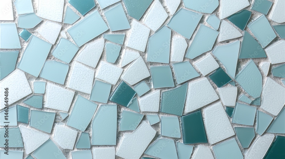 Fototapete blue and white mosaic tile pattern with many small pieces. the tiles are arranged in a way that crea