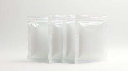 Blank Pouches with White Background.