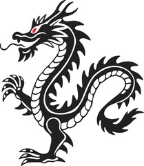 Cartoon Illustration of a Fire-Breathing Dragon