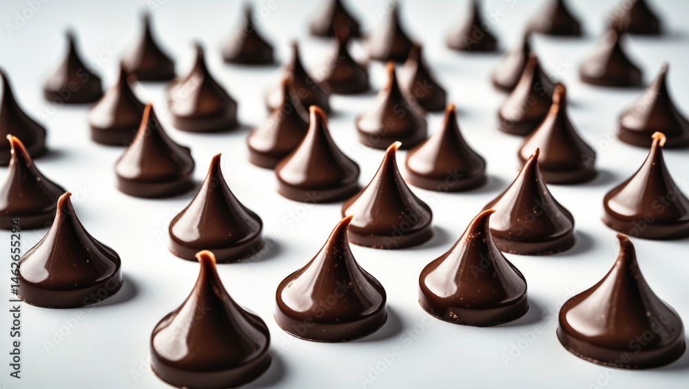 Aufkleber chocolate chips or drops displayed on a background, including package design element with clipping p