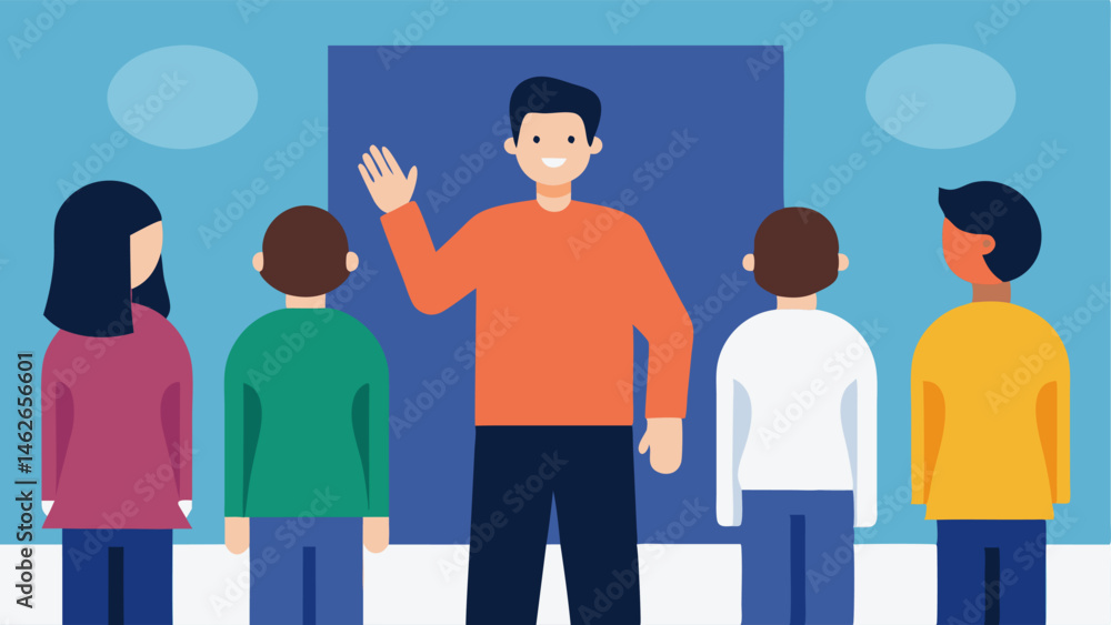 Poster sign language interpretation an interpreter in front of an exhibit using sign language to communicat