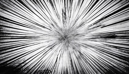 Abstract Black and White Radial Burst Speed Light Energy Art