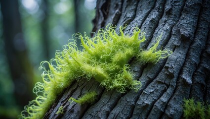 Usnea cornuta (beard lichen) utilized for deodorant, culinary, and fire-starting uses