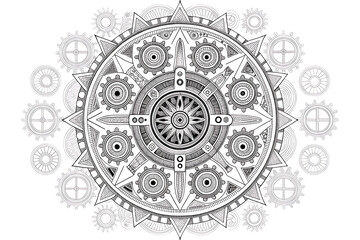 Obraz premium mandala abstract floral background