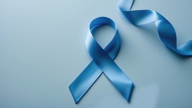 Healthcare Campaign Featuring Blue Ribbon for Prostate and Breast Cancer in Movember