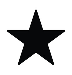 Fototapeta premium Solid black star illustration