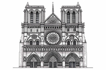 Fototapeta premium Notre dame cathedral mandala 