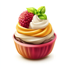 Clipart of Yogurt clipart, Decorate for Processed Foods shop, isolated on white background