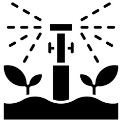 Irrigation glyph icon