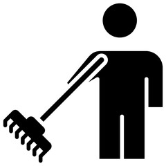 Rake glyph icon