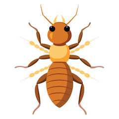 vector illustration of cartoon bug