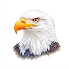 Fototapeta premium Detailed Portrait of an Eagle Head, Symbol of Freedom and Power