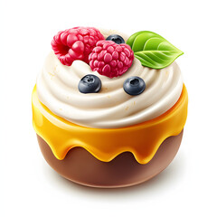 Clipart of Yogurt clipart, Decorate for Processed Foods shop, isolated on white background