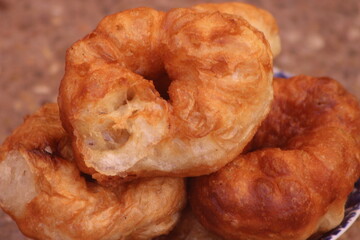Moroccan Sfenj Close Up, Ring of Dough Fried in Oil