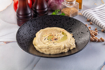 Chickpea vegan hummus dip spread