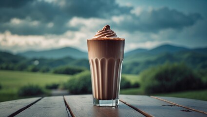 Blended Cold Milk Drink featuring Chocolate and Coffee