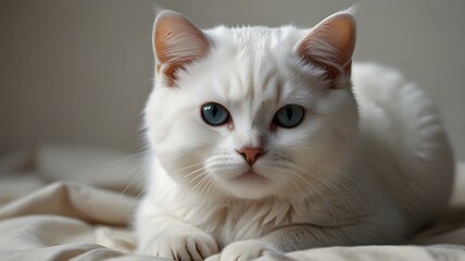 Obraz premium cat on a bed